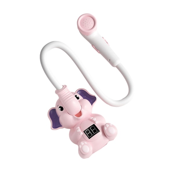 Elefant Baby Bad Duschhuvud med LCD-display Vattentermometer Elektrisk Uppladdningsbar Badrumsdusch Spruta Småbarn Spädbarn Badkar Leksak LGL Grey