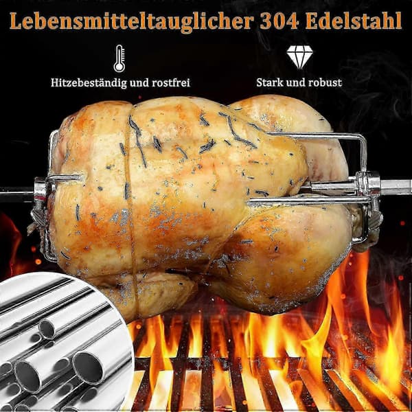 Rotisseri-gafler i rustfrit stål til grilltilbehør (LGL) 1PCS