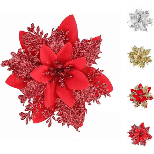Konstgjorda Blomsterarrangemang Träddekorationer Röda Konstgjorda Blomsterdekorationer Träddekorationer (LGL)