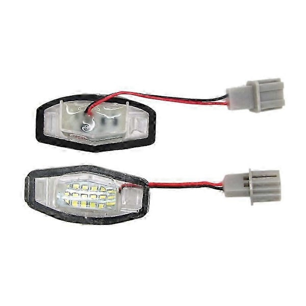 1 par hvide LED nummerpladelygter til Accord 34100S84A01 34100S0A013 Biltilbehør (LGL)