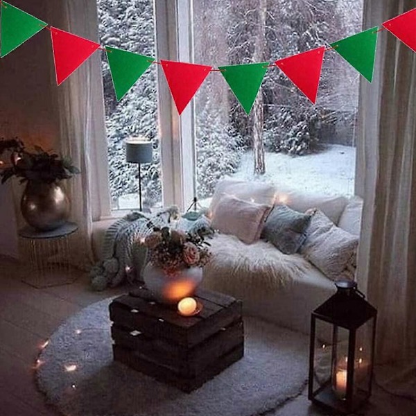 Stycken Jul Hängande Vimpel Banner Girlanger Vimpel för Julfest Ornament DIY Hem Hotell Gård Väggdekoration (LGL)