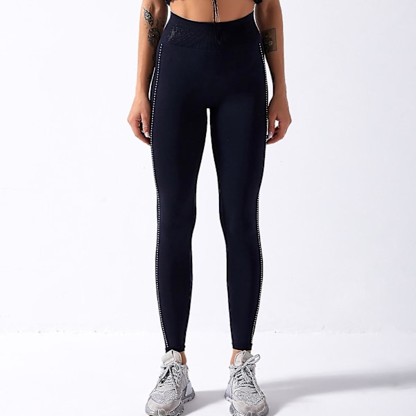Hurtigtørrende Yoga Tøj Fitness Tights Yoga Bukser til Kvinder LGL Black L