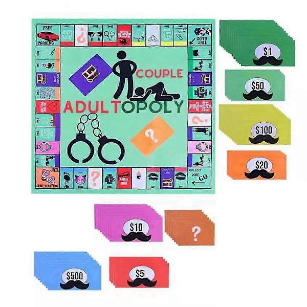 Par Brætspil Adultopoly Brætspil Par Opoly Brætspil Underholdningsbræt Kortspil Cou LGL As Shown
