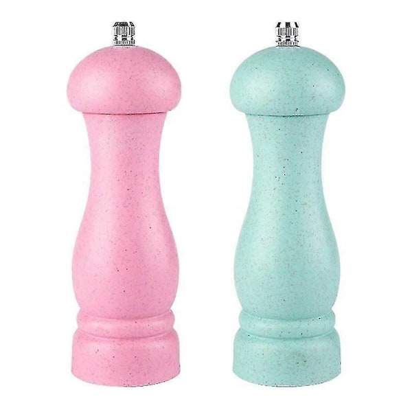 Högkvalitativ Salt- och Pepparkvarn i Ekträ med Justerbar Grovlek och Påfyllningsbar - GOOD LGL Pink- Nordic Green  color box