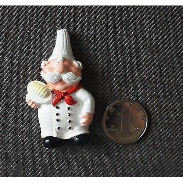 6 kpl Kokki Jääkaappimagneetti Jääkaappimagneetit, Italialainen Ranskalainen Kokki Figuriini Patsas Koti Keittiö Ravintola Koristeet 3D Hartsi Leipuri Magne LGL