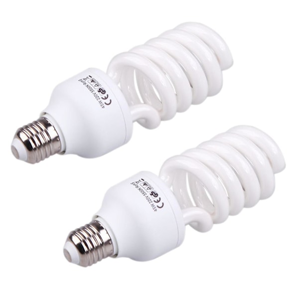 2x Kompakti E27 220v 5500k 45w Valokuvausstudio Polttimo Video Valokuvaus Päivänvalo Lamppu Valkoinen LGL White light