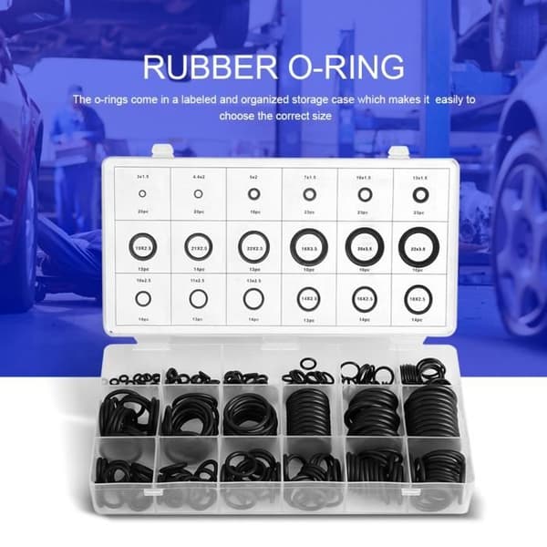 O-ring - Sortimentssats - Gummi - Silikon - Förpackning med 10 (FMY) Black