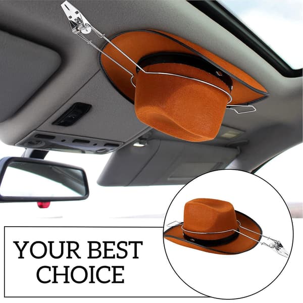 Hat Clip Rack Cowboy Hat Holder til Lastbil SUV Robust Bil Hat Hook Hænger (LGL)