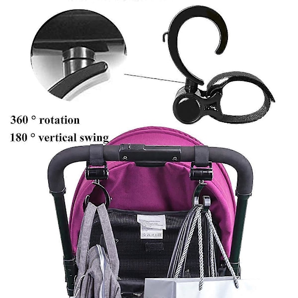 Barnvagnskrokar - Baby Universal Krokar 2 Stycken - Multipurpose Ny | Fickhållare | Fästpresent LGL