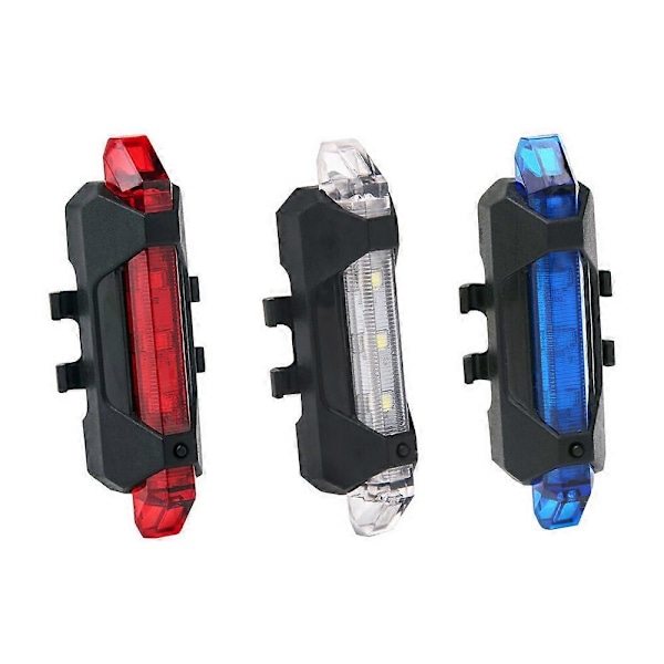 1/3/5 STK Cykel Baglygte USB Genopladelig Vandtæt MTB Landevejscykling Sikkerhedsadvarsel Baglygte Lampe Lygte Cykeltilbehør LGL 5 Pieces Red