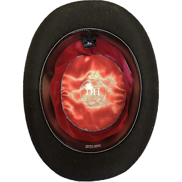 Håndlaget Gentleman Flosshatt Satinforet LGL Black S