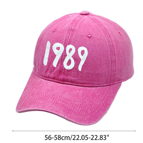 Miesten, naisten ja unisex Taylor Swift 1989 Retro Baseball -lippis, säädettävä Snapback Vintage aurinko urheilulippis faneille lahjat [LGL] Rose Red