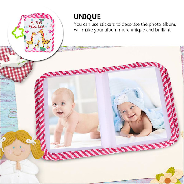 Baby fotoalbum Første år Baby fotobog Baby vækst optagelse Billedbog [GGL] 18.50X14.50X2.00CM