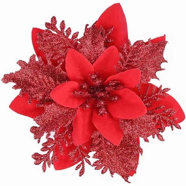 Konstgjorda Blomsterarrangemang Träddekorationer Röda Konstgjorda Blomsterdekorationer Träddekorationer (LGL)