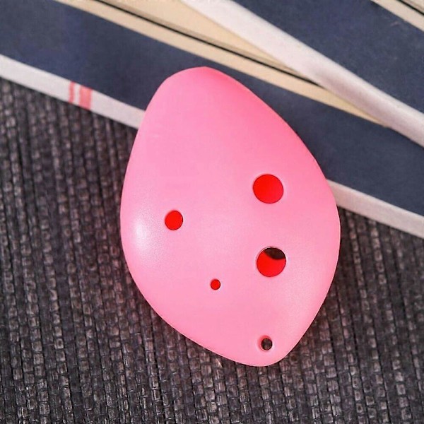 Aloittelijan lelu, värikäs okariinahuilu ABS-muovista, 6 reikää, sopraano C-duuri, LGL Pink