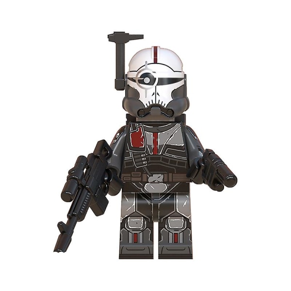 8 kpl Rakennuspalikat Minifiguuri Klooni Ahsokatroopers Mini Lelufiguuri Wm6095[GL] Black 8 pc