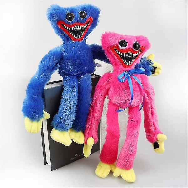 Poppy Playtime Huggy Wuggy Plyschleksaker, Blå Jultecknad Plyschdocka, Realistisk Blå Korvmonster Skräck Julstoppad Dockpresent För Spel F