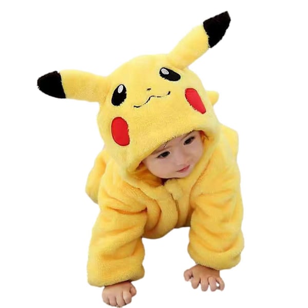 Tecknad Djurform Pyjamas Unik Form Lös Långärmad Nattlinne För Sovrum LGL 100cm Pikachu