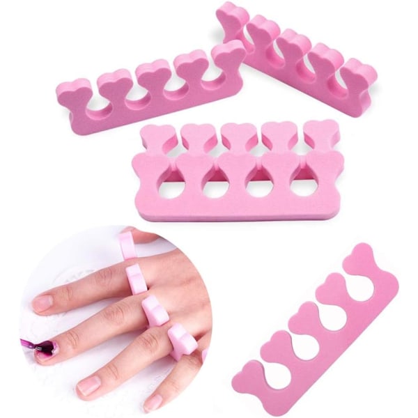20 st Mjuka Skumsvampar Tåseparerare Fingerdelare Mjuka Svamps Fingerdelare Distanser Nagelkonst Manikyr Pedikyr Verktyg (LGL)