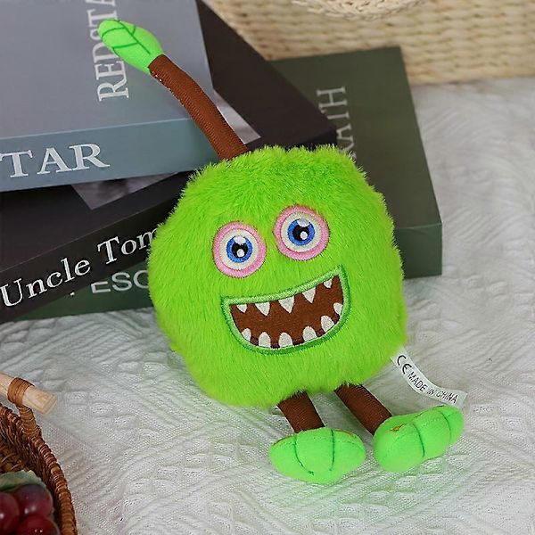 My Singing Monsters pehmolelut vihreä Furcorn pehmeä täytetty nukke lasten syntymäpäivälahja (LGL)