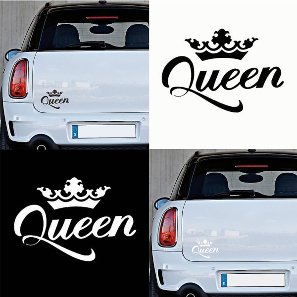 Dronning Krone Bil Styling Sticker Køretøj Karosseri Vindue Kofanger Dekoration Mengxi [LGL] White