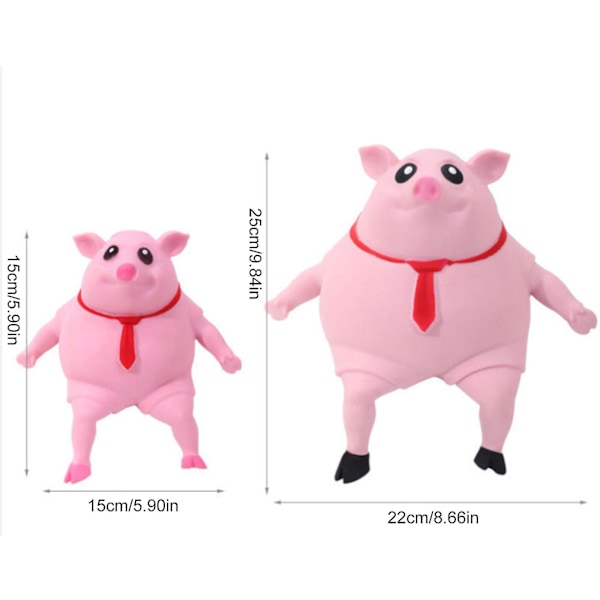 Rosa Pigg Squishy Leksak Pigg Klämma Leksaker Söta Pigg Man Sinnes Stress Leksak Stressavlastande Leksak för Barn och Vuxna Large