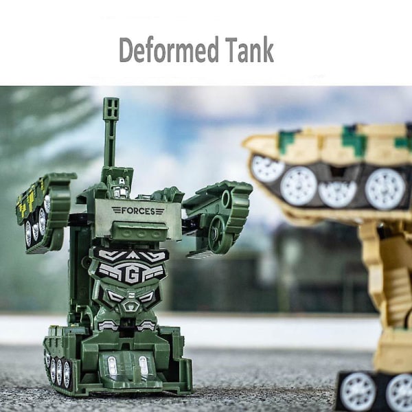 Drenge Transformer Legetøj Tank Vehicle Transformers Kids Robot Børns fødselsdagsgave Desert yellow Tank