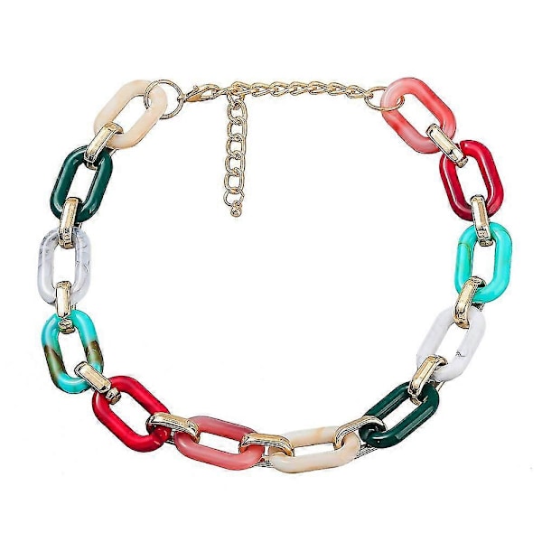 Fashion Chunky Link Kæde Lang Oval Halskæde Til Kvinder (LGL)