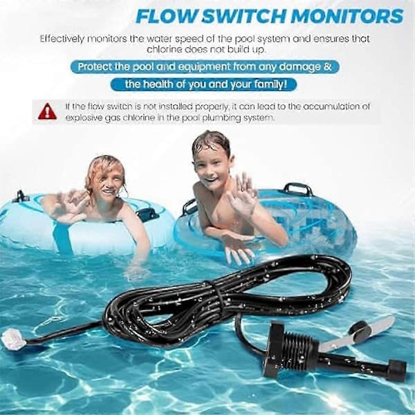 Hayward Goldline Salt Chlorination System Flow Switch Assembly med GLX-FLO Pool Sensor og Kabel (LGL) As Shown