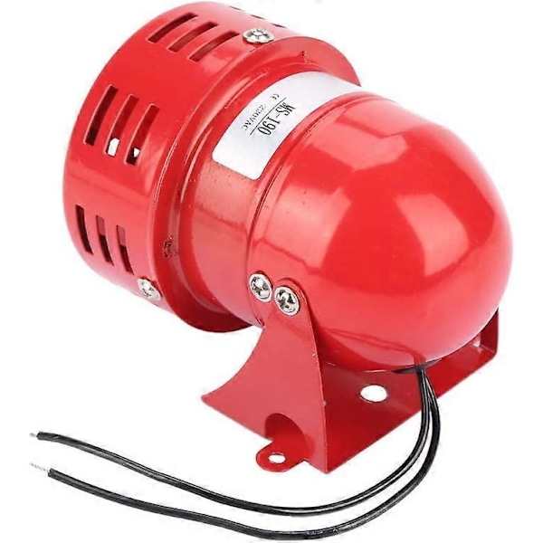 220V 120dB Trådbunden Mini Siren, Röd Metall Motorlarm Industriellt Ljud Elektronisk Inbrottsskydd för Hemsäkerhet, MS-190 (LGL)