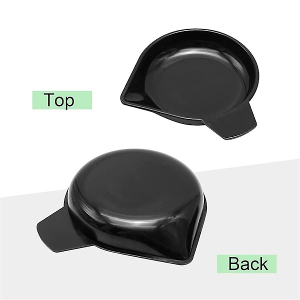5 storlekar vägningspulverformar vågskål smal pip plast vägningsskålar för vägning av flytande pulver [L] Black