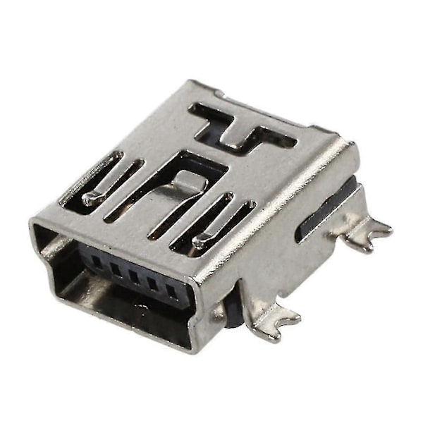 2x Ersättnings Mini Usb Typ B Hona 5 Pin Pcb Kortmonterad Jack Laddarkontakt 10 St (LGL)