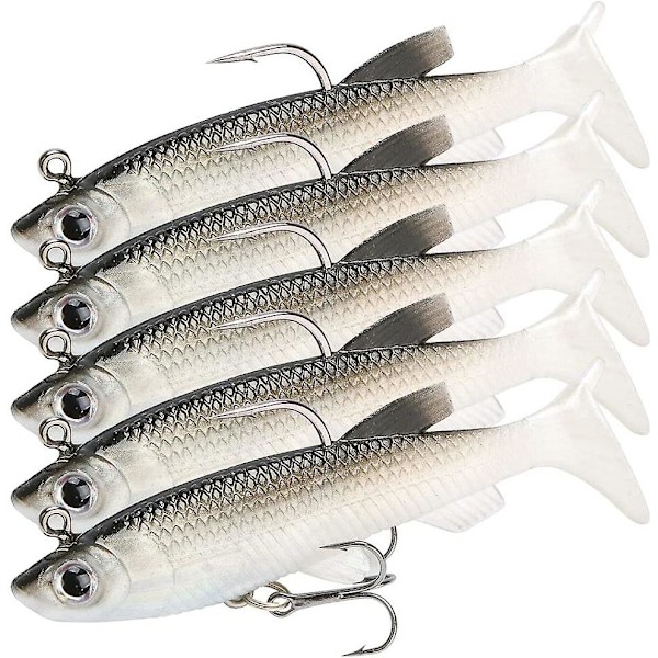 5 stk. Sort Bas Fiske Lure Ørred Fiske Kit Gedde Fiske Grej Fiske Lure Sæt, Hav Og Ferskvands Fiske Agn Med Krog