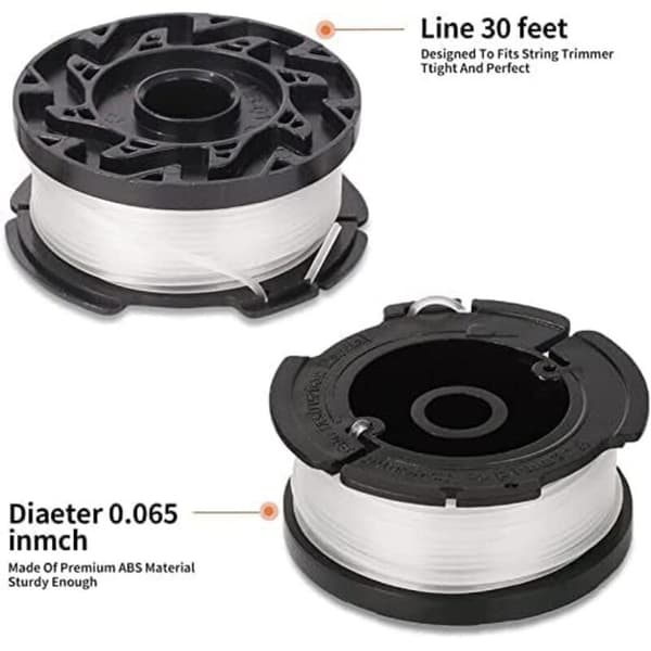 Pakke med 6 A6481 A6485 spoler for Black & Decker gresstrimmere (6 stk) (LGL)