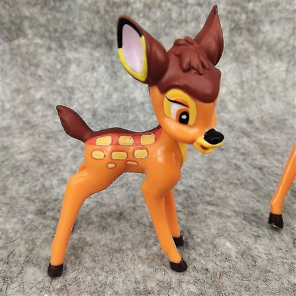7 st Cartoon Bambi Deer Toys PVC Actionfigurer Kanin Figur Squirrle Modell Anime Dockor Presenter För Barn[GL]