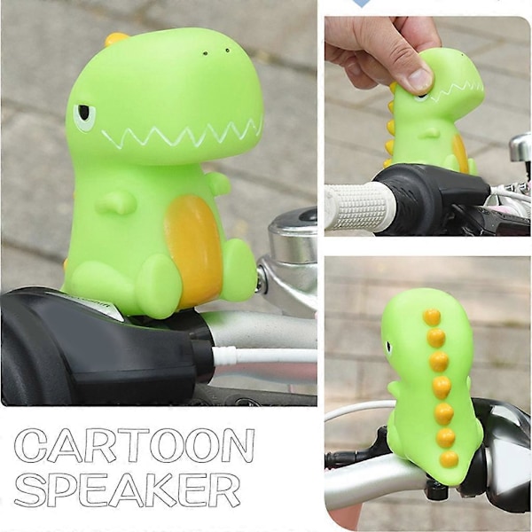 Söt Scooter Cykelklocka Kläm Cykelhorn för Barn Pojkar Flickor LGL Triceratops