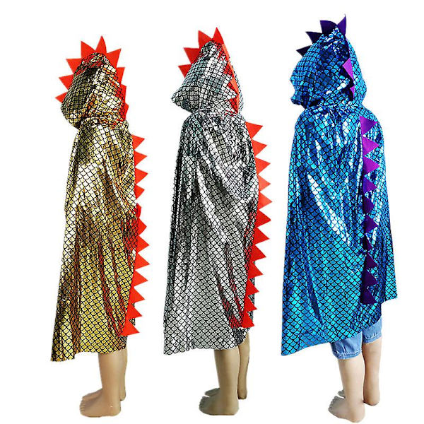 Blåhalloween Hætte Kappe Barn Dinosaur Lang Maske Kappe Vampyr Djævel Kostume Magiker Pige Dreng Kostume Cosplay Fest Performance Bil