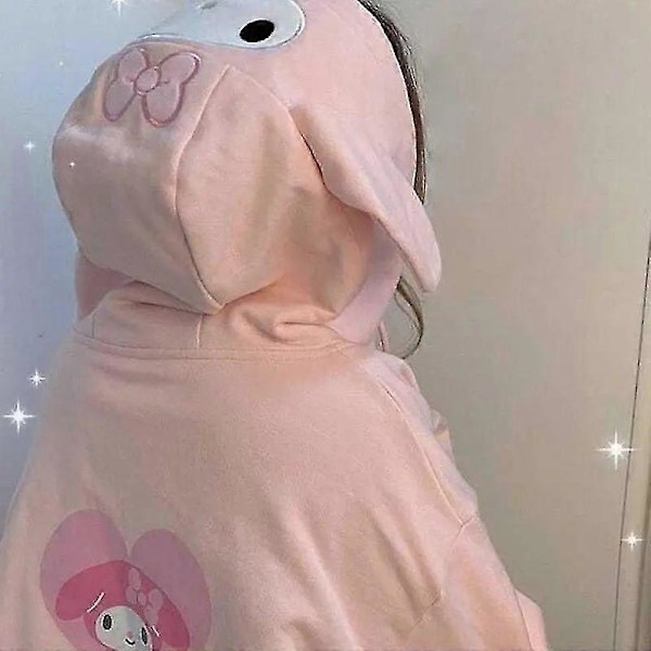 Jeg Sød Sanrio Kuromi Cinnamoroll Hættetrøje Lynlås Løs Jakke Ins Pige Til Kæreste # LGL Cinnamoroll XXL