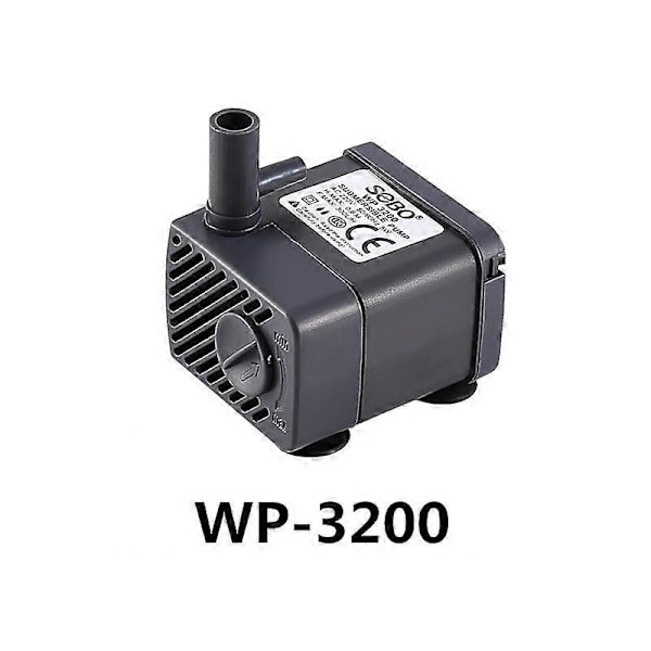 220-240V 5-25W Akvarium Dränkbar Pump Tyst Filterpump Stenparti Bonsai Miniatyr Liten Pump Vind Vattenhjul Minipump LGL WP-3200