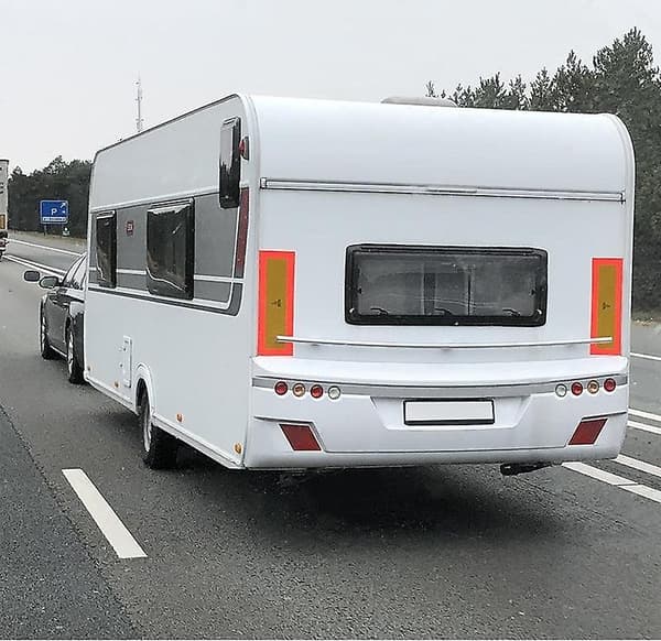 Bagerste advarselsskilte i aluminium \"ECE 70 (LGL)