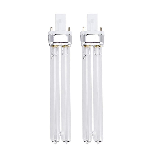 2 stk. 11w Ultraviolet UV Desinfektionslys Lamper UV Steriliseringspærer Til Sterilisator Akvarium (g23 Lampefod) LGL As Shown