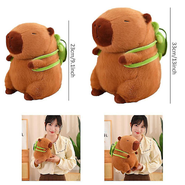 2024 Capybara pehmolelu söpö sarjakuva Capybara pehmolelut pehmeä täytetty eläin nukke tyyny lapset aikuiset luovat lahjat [LGL] 23cm