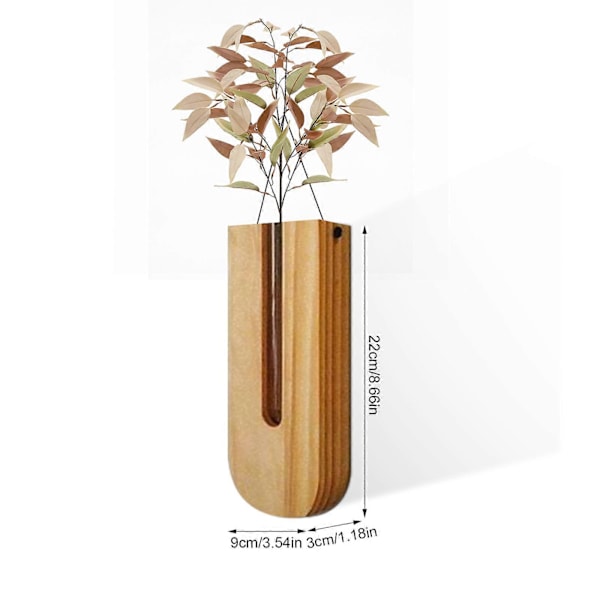 Väggvas - Inomhus vägghängande blomkruka Trävas blomkruka Träblomkruka Hängande blomkruka väggdekoration artefakt LGL grey