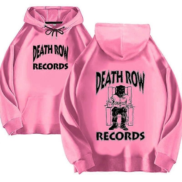 Death Row Records Hoodie Herr Dam Oversized Hoodie Hip Hop Hoodies Sweatshirts Långärmad Huvtröja Tjejjackor LGL 2DF505251-Black 3XL