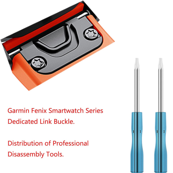 Rosegullspenne i silikon med spenne for Garmin Fenix 6s Pro [LGL] Black