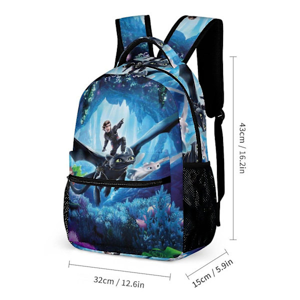 i138 Hur du tränar din drake Barnryggsäckar Söt skolväska Bokväska Casual Daypack Utomhus Resa Ryggsäck för pojkar flickor eadd138