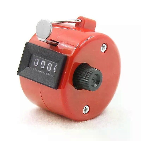 Klicker 4-siffrig Numräknare Plastskal Hand Finger Display Manuell Räkning Tally Klicker Timer Fotboll Golf Räknare LGL Green