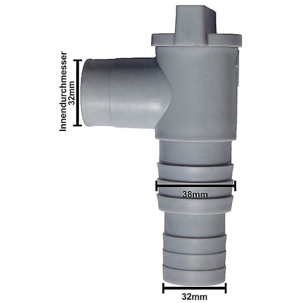 Bassenghoseskifteventil for PoolSun 32 mm tilkoblingspumper for stempelventil bassengutskiftingstilbehør As Shown