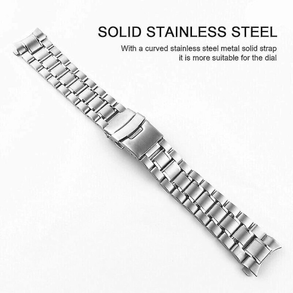 Buet rustfritt stål metall solid klokkebånd stroppspenne erstatning 20-22mm [LGL] 20mm