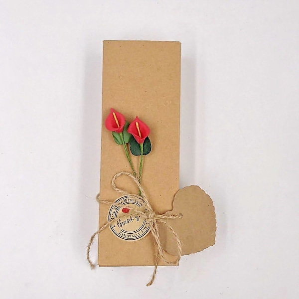 144 x Små Røde Calla Lilje Kunstige Skum Blomster til Håndværk Gaveæske Kortfremstilling DIY Bryllup Fødselsdagsfest Dekoration (LGL)